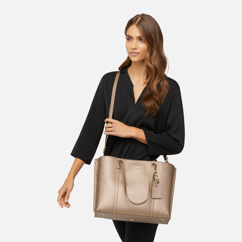 Geox® NABONA WOMAN: Light Bronze shoulder bag | Geox