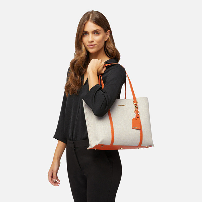Shoulder bag NABONA WOMAN Beige/Orange | GEOX