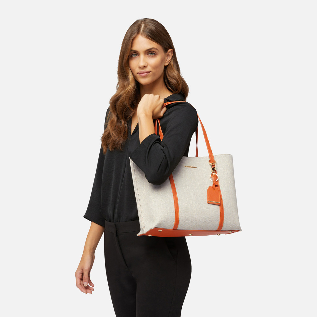 shoulder bag NABONA WOMAN Beige/Orange - image number 5 | GEOX