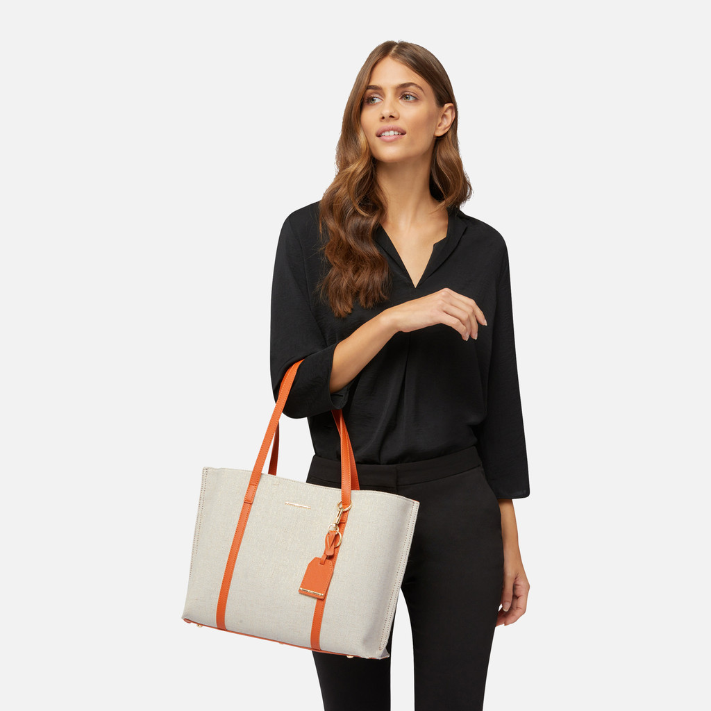 Geox® NABONA: Women's beige Shoulder Bag | Geox® AIDA - LUREX