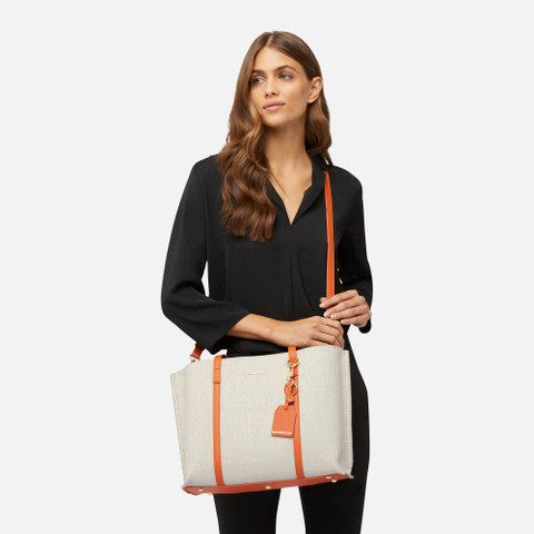 shoulder bag NABONA WOMAN Beige/Orange - image number 7 | GEOX
