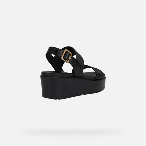 Geox® XAND 2.2S: Women's black Platform Sandals | Geox®