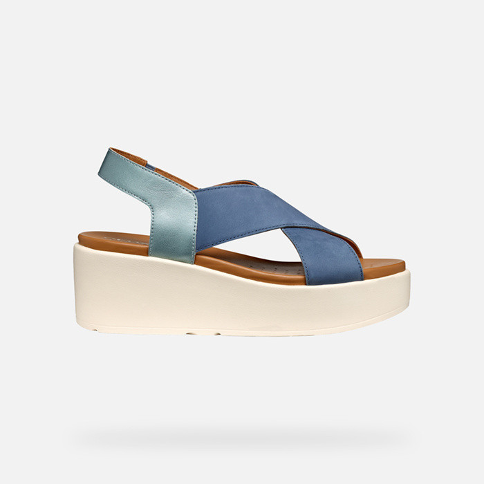 Sandales compensées XAND 2.2S FEMME Bleu aviateur | GEOX
