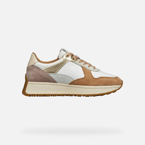 Low top sneakers AMABEL WOMAN Off White/Apricot - image number 1 | GEOX