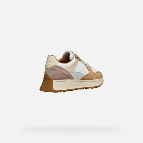 Low top sneakers AMABEL WOMAN Off White/Apricot - image number 4 | GEOX
