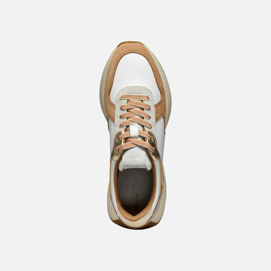 Low top sneakers AMABEL WOMAN Off White/Apricot - image number 5 | GEOX