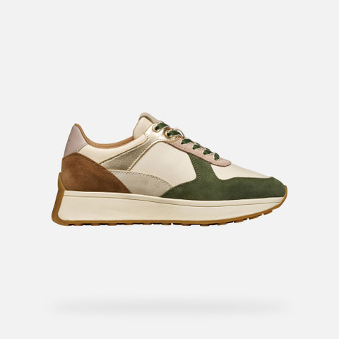 Low top sneakers AMABEL WOMAN Light taupe/Papyrus - image number 1 | GEOX