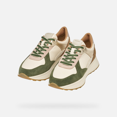 Low top sneakers AMABEL WOMAN Light taupe/Papyrus - image number 8 | GEOX