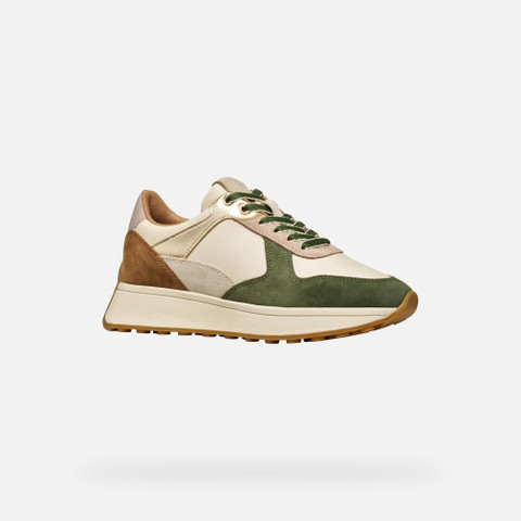 Low top sneakers AMABEL WOMAN Light taupe/Papyrus - image number 2 | GEOX
