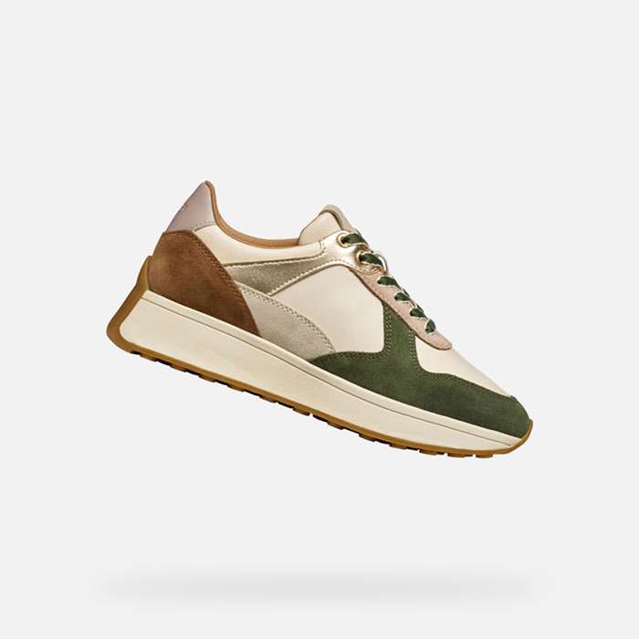 Low top sneakers AMABEL WOMAN Light taupe/Papyrus | GEOX