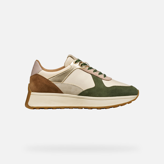 Low top sneakers AMABEL WOMAN Light taupe/Papyrus | GEOX