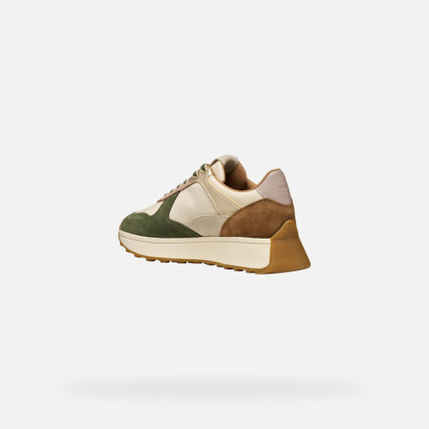 Low top sneakers AMABEL WOMAN Light taupe/Papyrus - image number 3 | GEOX