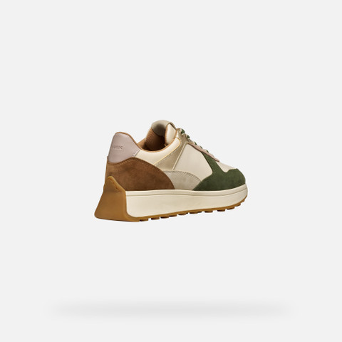 Low top sneakers AMABEL WOMAN Light taupe/Papyrus - image number 4 | GEOX