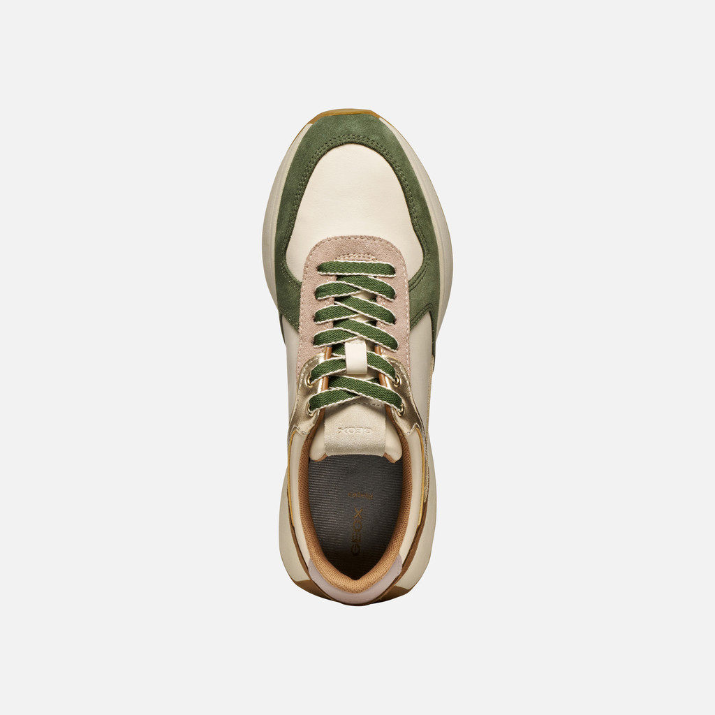 Low top sneakers AMABEL WOMAN Light taupe/Papyrus - image number 5 | GEOX