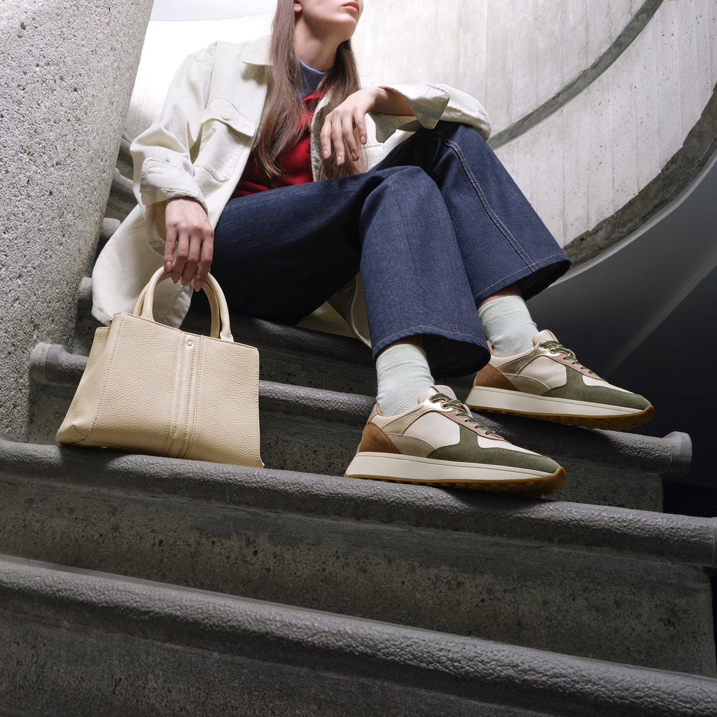 Low top sneakers AMABEL WOMAN Light taupe/Papyrus - image number 9 | GEOX