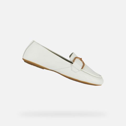leather loafers PALMARIA WOMAN White - image number 0 | GEOX