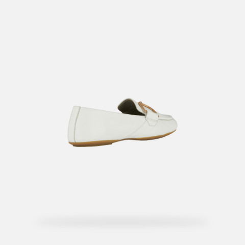 leather loafers PALMARIA WOMAN White - image number 4 | GEOX