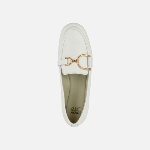leather loafers PALMARIA WOMAN White - image number 5 | GEOX