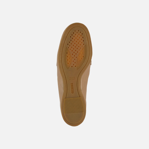 leather loafers PALMARIA WOMAN Sand - image number 6 | GEOX