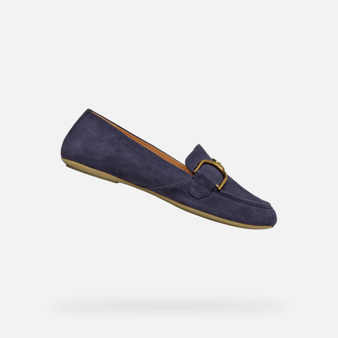 Geox PALMARIA Women s navy Leather Loafers Geox