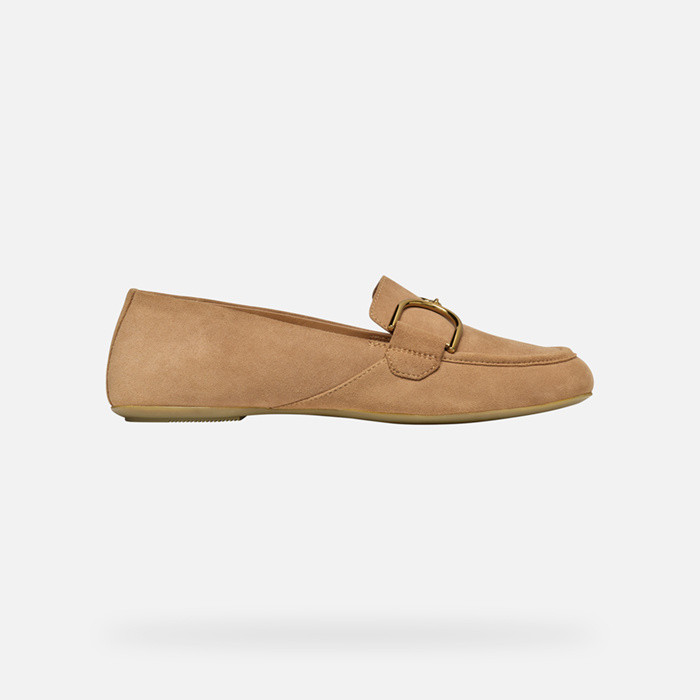 Leather loafers PALMARIA WOMAN Cognac | GEOX