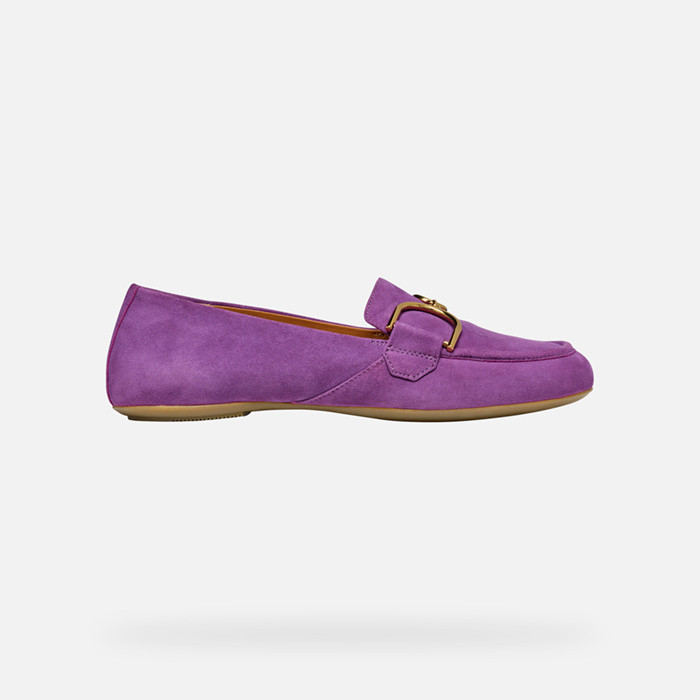 Leather loafers PALMARIA WOMAN Purple | GEOX