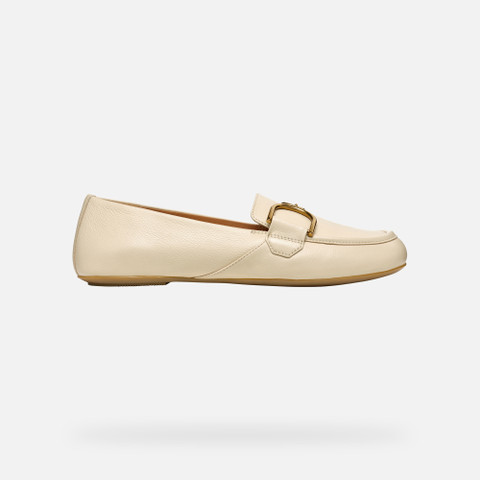 leather loafers PALMARIA WOMAN Light Sand - image number 1 | GEOX