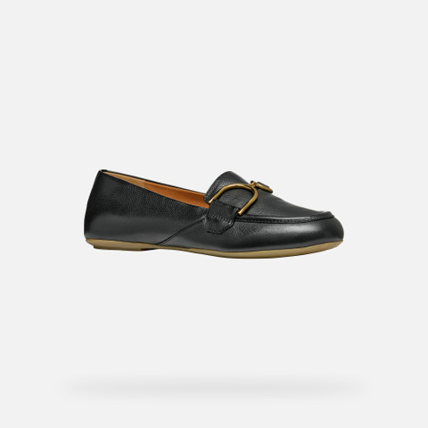leather loafers PALMARIA WOMAN Black - image number 2 | GEOX