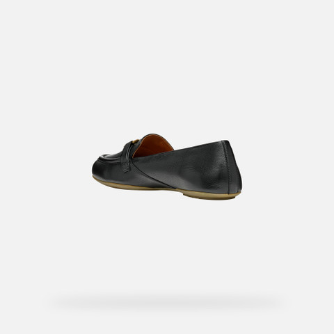 leather loafers PALMARIA WOMAN Black - image number 3 | GEOX