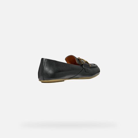 leather loafers PALMARIA WOMAN Black - image number 4 | GEOX