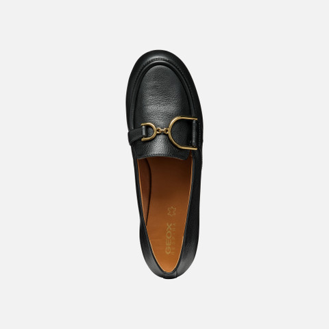 leather loafers PALMARIA WOMAN Black - image number 5 | GEOX