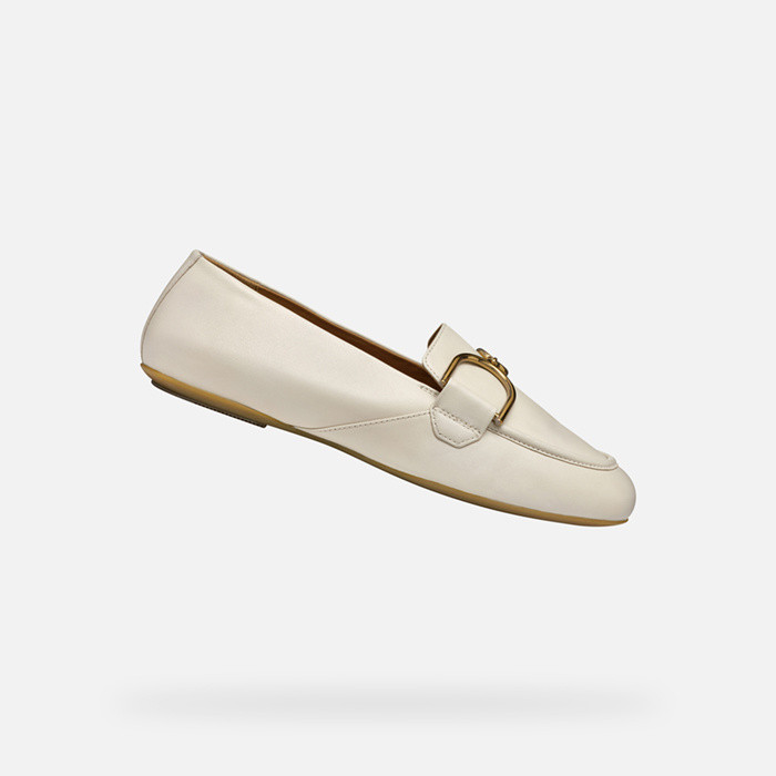 Leather loafers PALMARIA WOMAN Papyrus | GEOX