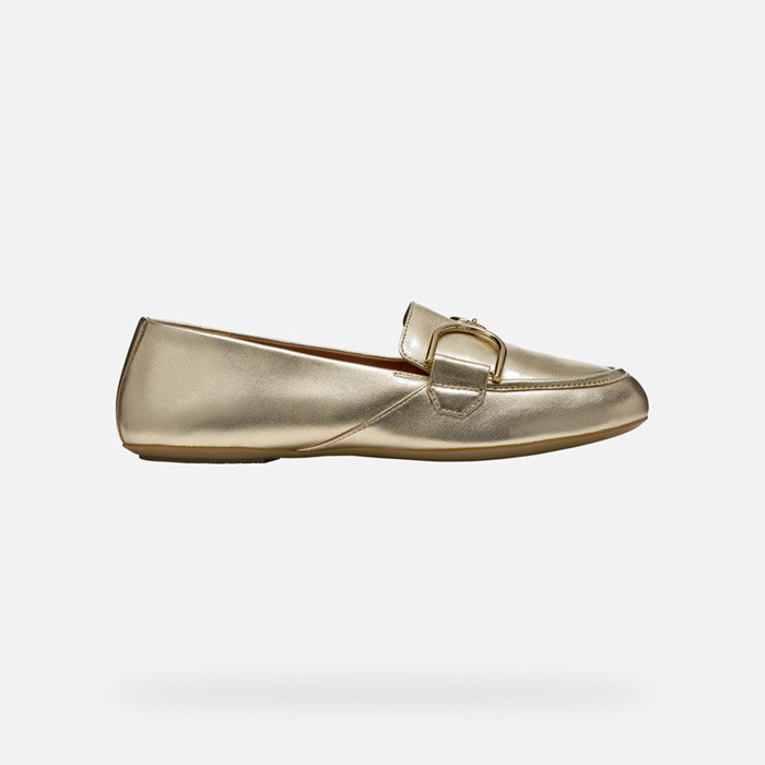 Leather loafers PALMARIA WOMAN Light Gold | GEOX
