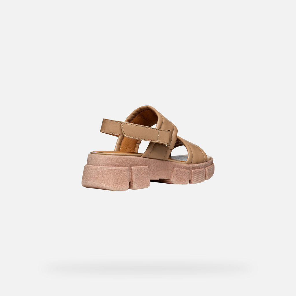 Geox® LISBONA WOMAN: Peach platform sandals | Geox