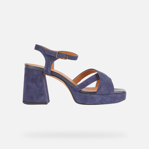 Geox® SOLEDEA WOMAN: Navy high-heeled sandals | Geox