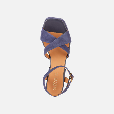 Geox® SOLEDEA WOMAN: Navy high-heeled sandals | Geox