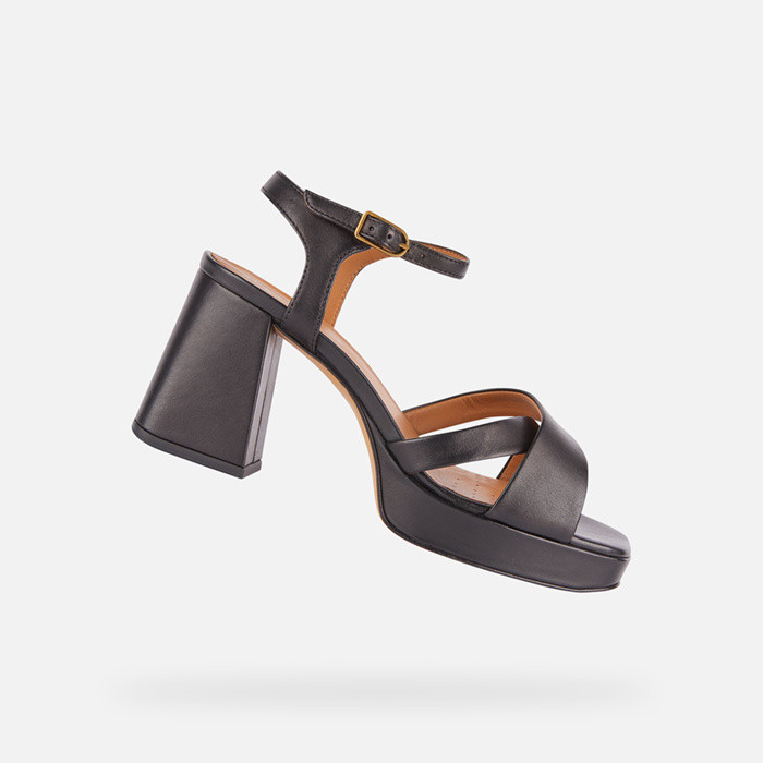 High-heeled sandals SOLEDEA WOMAN Black | GEOX