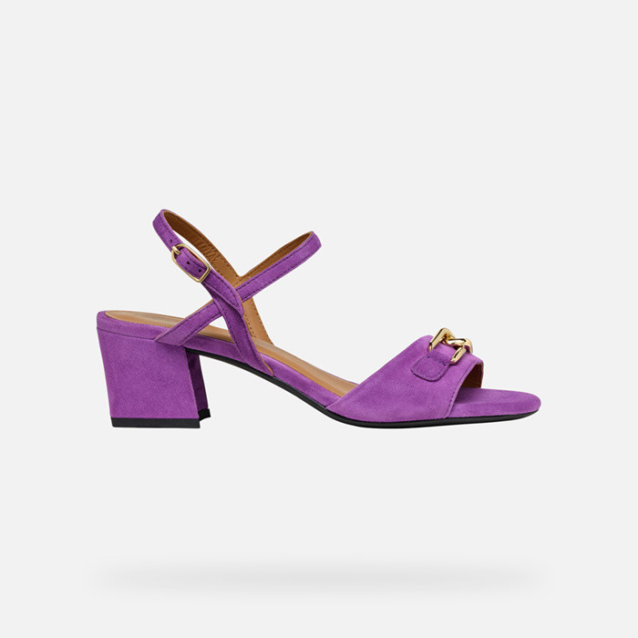 Medium-heeled sandals NEW ERAKLIA 50 WOMAN Purple | GEOX