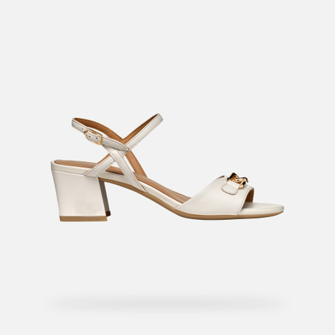 Medium-heeled sandals NEW ERAKLIA 50 WOMAN Light Sand - image number 1 | GEOX