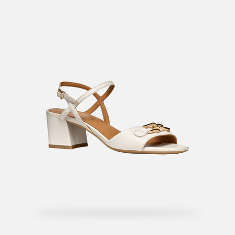 Medium-heeled sandals NEW ERAKLIA 50 WOMAN Light Sand - image number 2 | GEOX