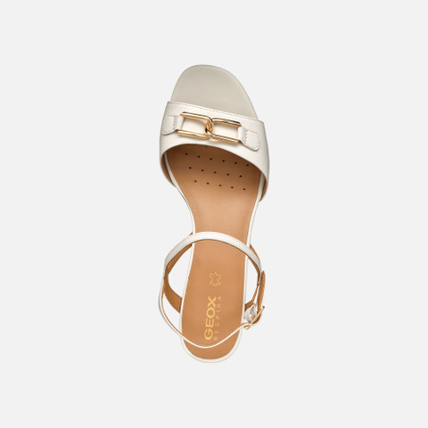 Medium-heeled sandals NEW ERAKLIA 50 WOMAN Light Sand - image number 5 | GEOX
