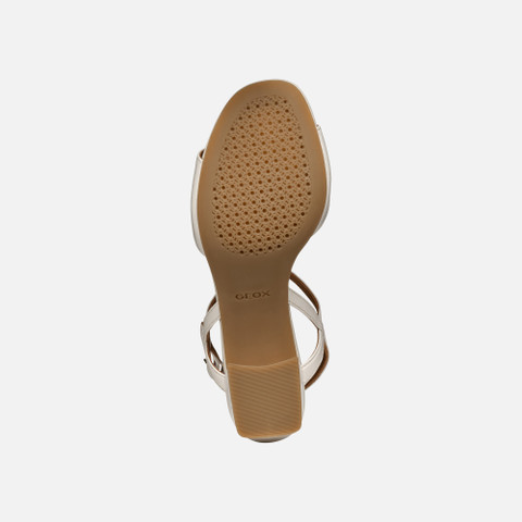 Medium-heeled sandals NEW ERAKLIA 50 WOMAN Light Sand - image number 6 | GEOX