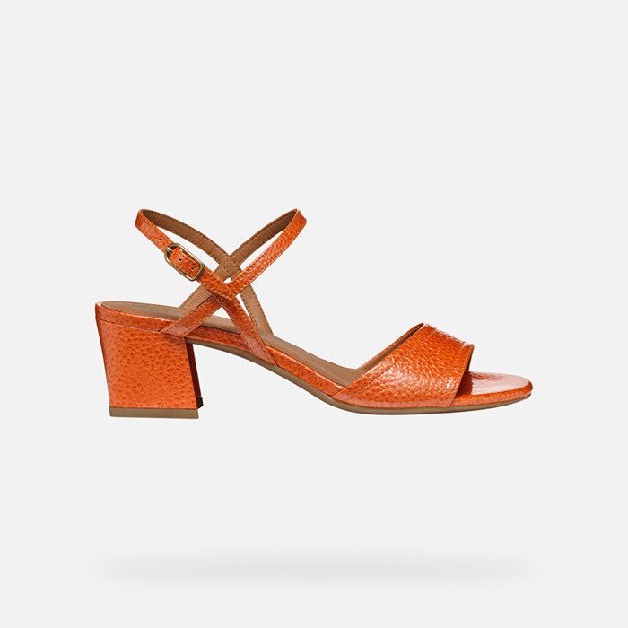 Sandalen mit mittlerem absatz NEW ERAKLIA 50 DAME Orange | GEOX