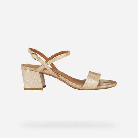 medium-heeled sandals NEW ERAKLIA 50 WOMAN Peach - image number 1 | GEOX