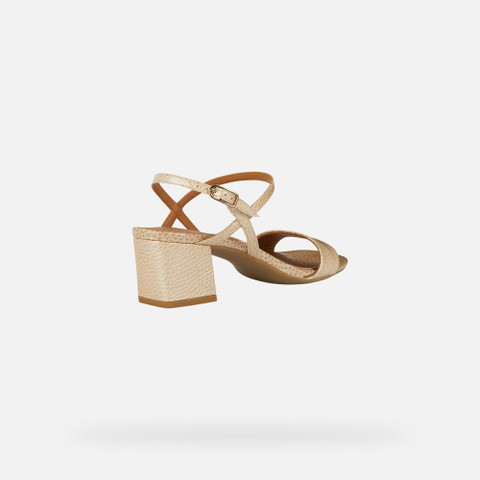 medium-heeled sandals NEW ERAKLIA 50 WOMAN Peach - image number 4 | GEOX