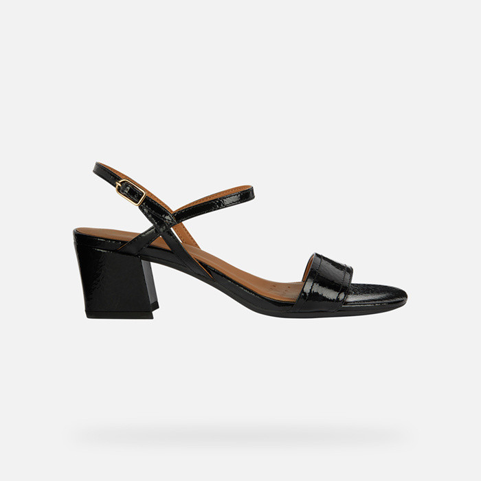 Medium-heeled sandals NEW ERAKLIA 50 WOMAN Black | GEOX