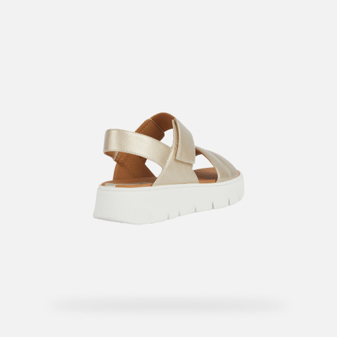 platform sandals DANDRA 40 WOMAN Light Gold - image number 4 | GEOX
