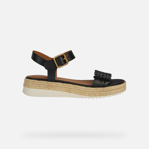 platform sandals EOLIE WOMAN Black - image number 1 | GEOX