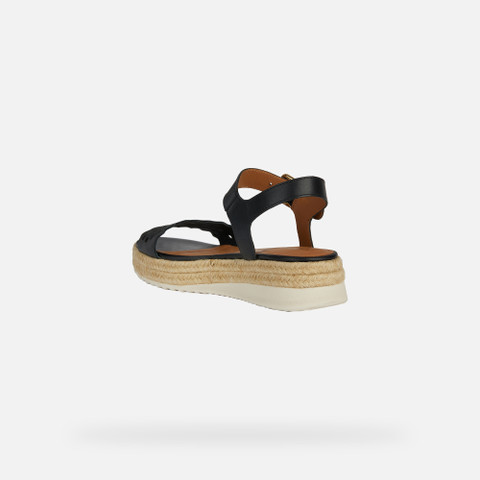 platform sandals EOLIE WOMAN Black - image number 3 | GEOX
