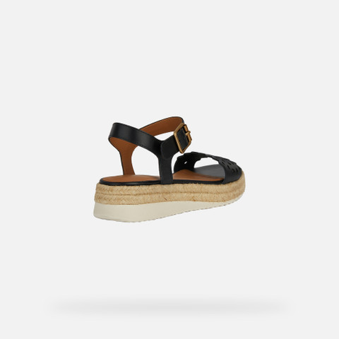 platform sandals EOLIE WOMAN Black - image number 4 | GEOX